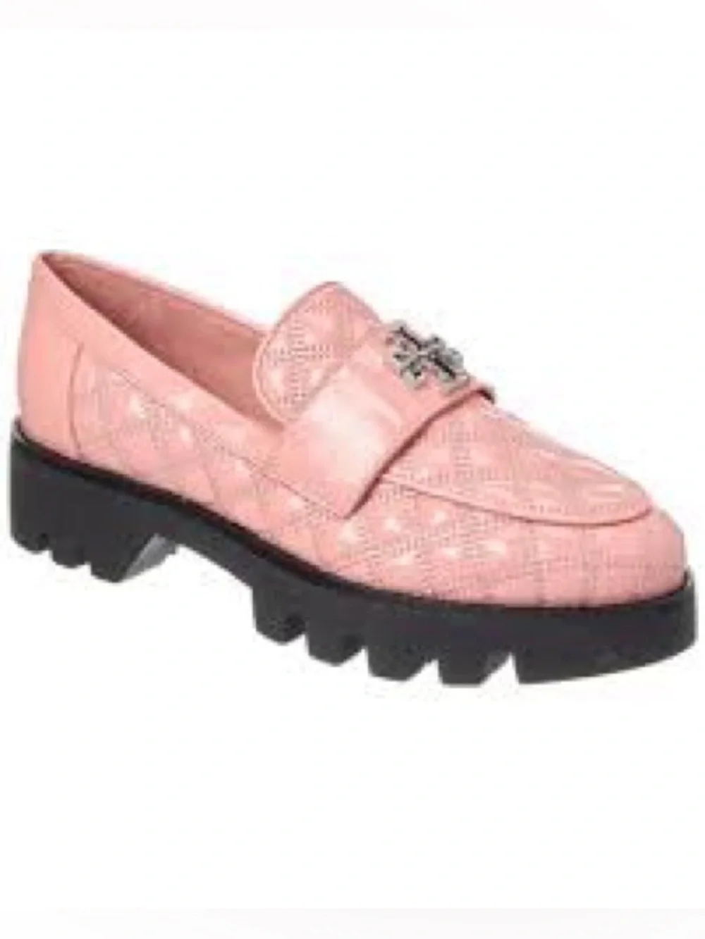 Tory Burch NWOT Women's Pink Mini Everly Chunky Leather Loafers Sz 10